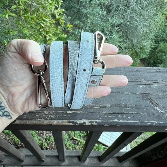 COACH Shoulder Bag Tote Satchel Carryall Women’s Light Blue w Silver Hardware - Picture 4 of 13